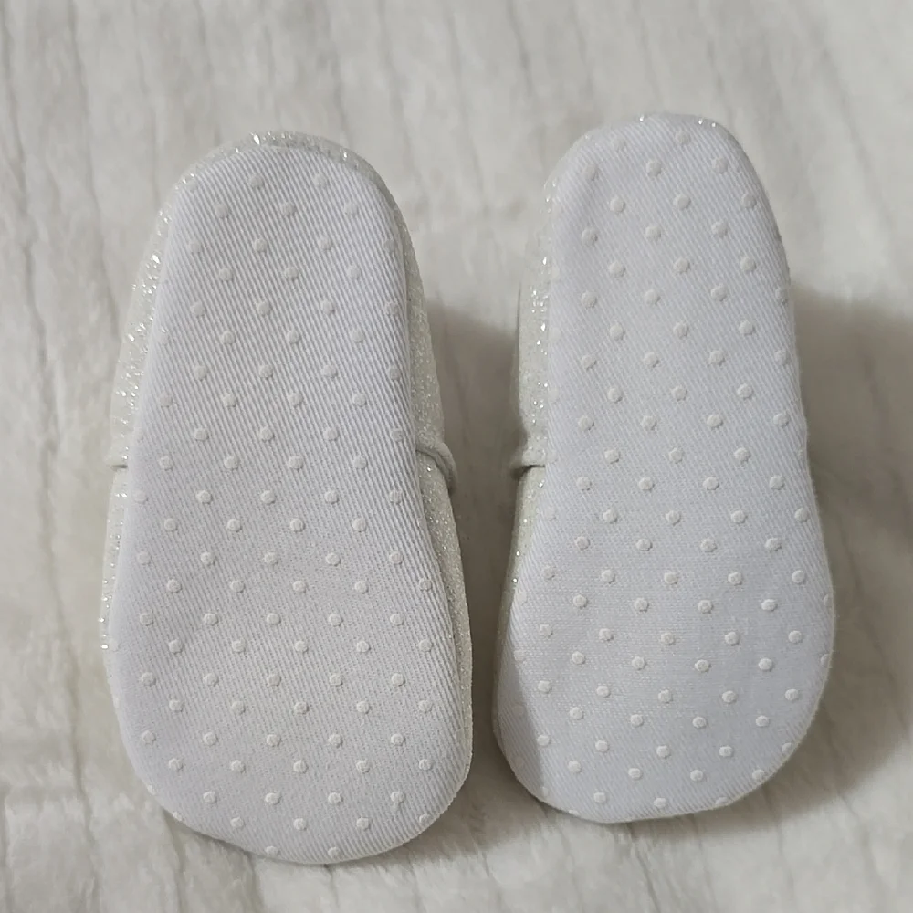 White Infant Socks with Pink Accents - Picture 6 of 6
